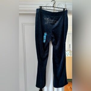 Juicy Couture Navy Blue Velour Bottoms